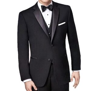 Ike Behar Men Blazer Dinner Jacket Size 40 Regular Ike Evenings Stretch 2 Button